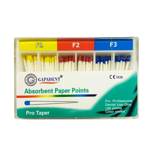 Absorbciniai popieriniai kaiščiai Gapadent F1-F5, 100 vnt.
