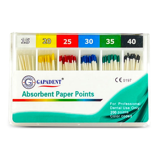 Absorbciniai popieriniai kaiščiai Gapadent K Flexi #10–80 (200 vnt.)
